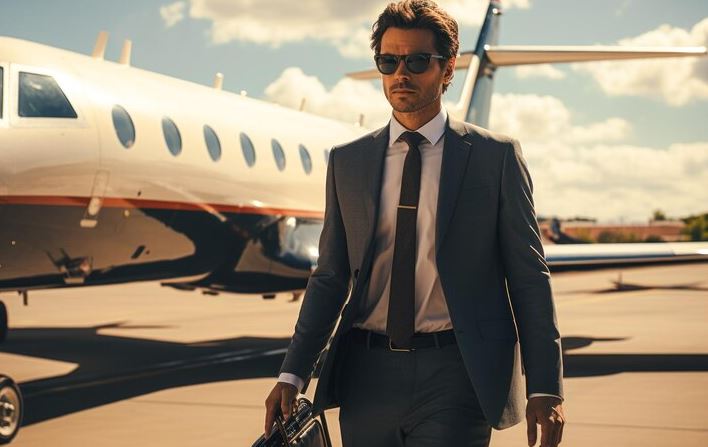 businessman travelling